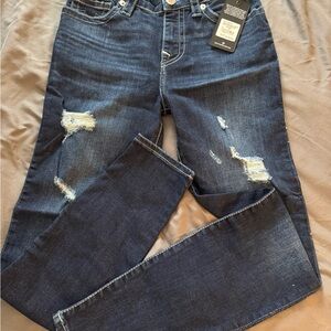 True Religion Dark Blue Distressed Skinny Jeans